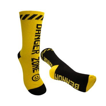 BENNON BENNONKY BLACK/YELLOW SOCKS Vtipné ponožky