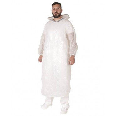 ARDON MIKE biela Jednorazová PE pláštenka