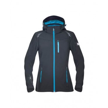 ARDON FLORET čierna s tyrkysovými zipsami Dámska softshellová bunda