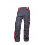ARDON NEON SKRÁTENÉ pracovné nohavice, sivo-červené