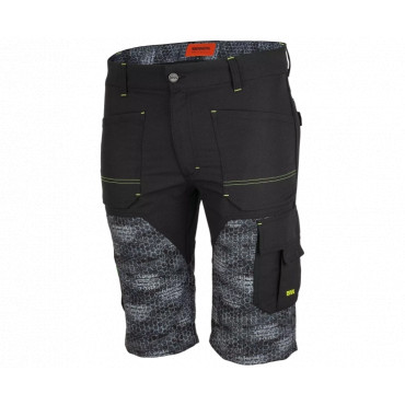 BENNON PREDATOR SHORTS BLACK/GREY Pohodlné pánske strečové pracovné kraťasy