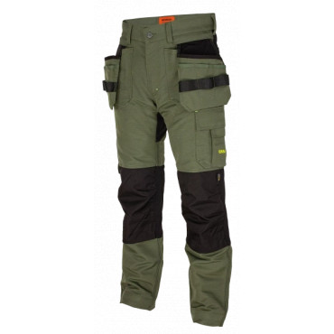 BENNON EREBOS TROUSERS GREEN/BLACK Pánske strečové pracovné nohavice