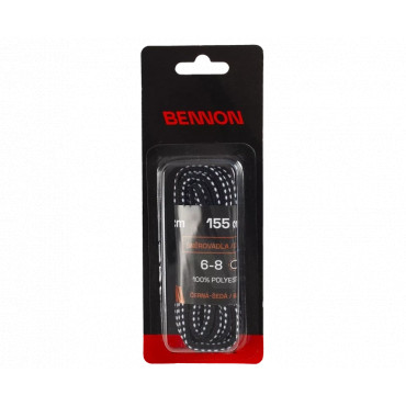 BENNON LACES BLACK-GREY BOX 155 CM Šnúrky