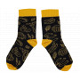 BENNON BENNONKY BEER SOCKS BLACK/YELLOW Veselé ponožky
