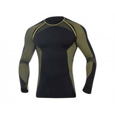 ARDON AKREC čierno-žltá Bezšvové funkčné tričko s dlhým rukávom