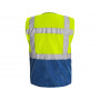 CXS BOLTON Dvojfarebná výstražná vesta so zapínaním na zips