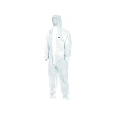 3M 4520 Jednorazový ochranný oblek s kapucňou, biely