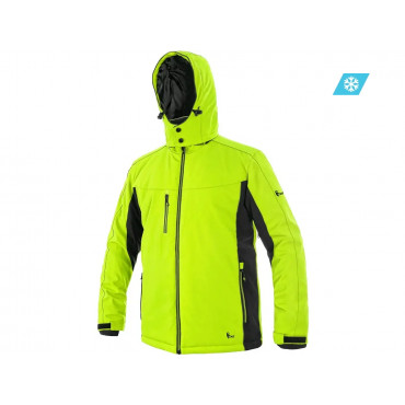 CXS VEGAS Pánska zateplená softshellová bunda, žlto-čierna