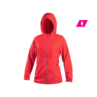 CXS AUGUSTA Dámska ultraľahká bunda s kapucňou, koralová