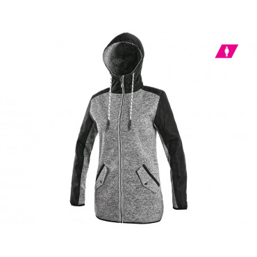 CXS CAPE Dámska bunda z pleteniny,šedo-čierna