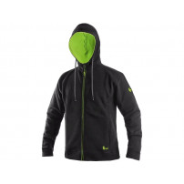 CXS HARRISON Pánska mikina na zips, čierno-zelená