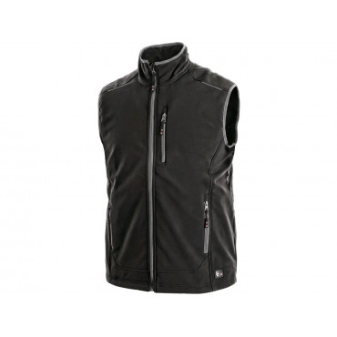 CXS TOPEKA Softshell vesta, čierna
