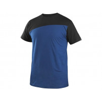 CXS OLSEN Pánske tričko s krátkym rukávom, modro-čierne