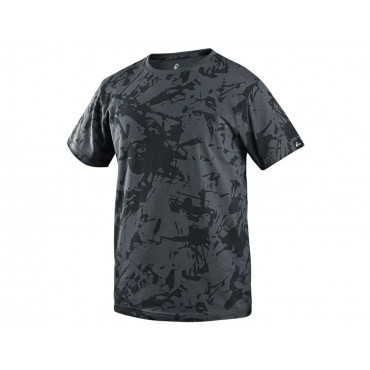 CXS MERLIN Pánske tričko s krátkym rukávom, tmavo šedé