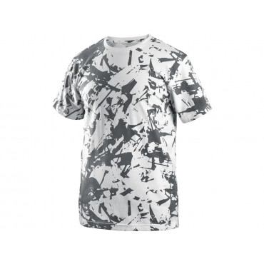 CXS MERLIN Pánske tričko s krátkym rukávom, bielo šedé