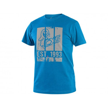 CXS WILDER Pánske tričko s krátkym rukávom, azúrovo modrá