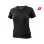 CXS ELLA Dámske tričko s priekrčníkom do V, čierne