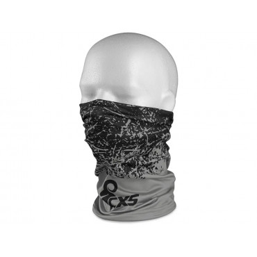 CXS LORY Multifunkčná šatka 23x45mm, čierno-šedá