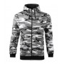 MALFINI CAMO ZIPPERC 19 Mikina pánska, camouflage gray