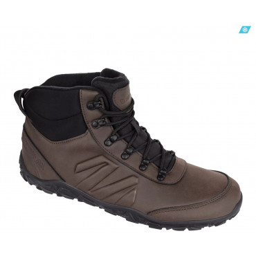 BENNON BAREFOOT BLACK/BROWN WINTER HIGH Členková zimná obuv