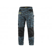 CXS STRETCH Pánske montérkové nohavice, maskáčovo-modré