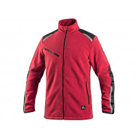 CXS 4ENVI SOLIS Bunda, pánska fleecová, červeno-čierna