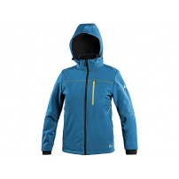 CXS STRETCH Bunda detská softshell, stredne modrá