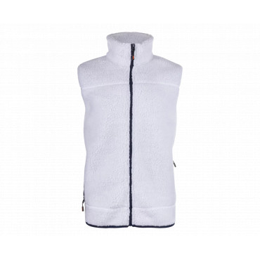 BENNON RAMMER VEST WHITE Plyšová vesta