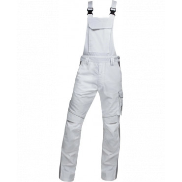 Nohavice s náprsenkou ARDON URBAN+ biele predĺžené H6488