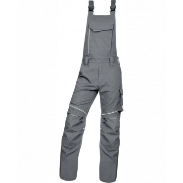 Nohavice s náprsenkou ARDON URBAN+ sivé predĺžené H6473