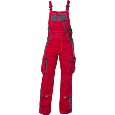 Nohavice s náprsenkou ARDON VISION 03 červeno-sivé H9152