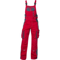 Nohavice s náprsenkou ARDON VISION 03 červeno-sivé H9152