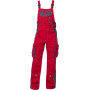 Nohavice s náprsenkou ARDON VISION 03 červeno-sivé, skrátené H9158