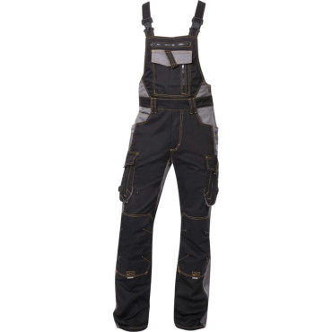 Nohavice s náprsenkou ARDON VISION 03 čierno-sivé, skrátené H9130