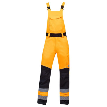 Nohavice s náprsenkou ARDON SIGNAL+ oranžovo-čierna H5963
